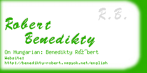 robert benedikty business card